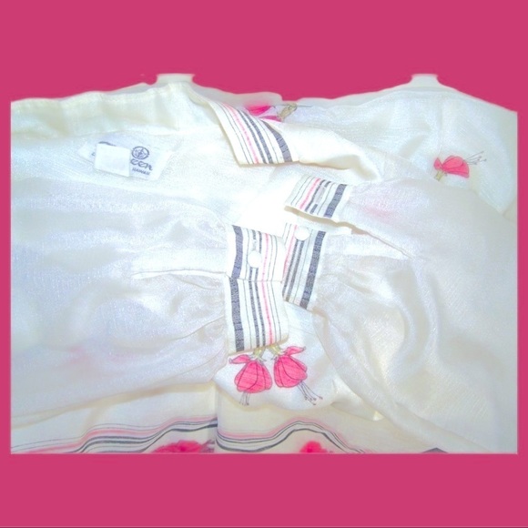 RARE Vintage 40s 50s Alfred Shaheen dress szM/L maxi grannycore silk chiffon vtg - Picture 5 of 10